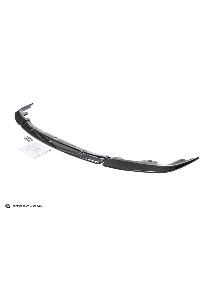 Este es un divisor de labio delantero sterckenn de carbono BMW G87 M2