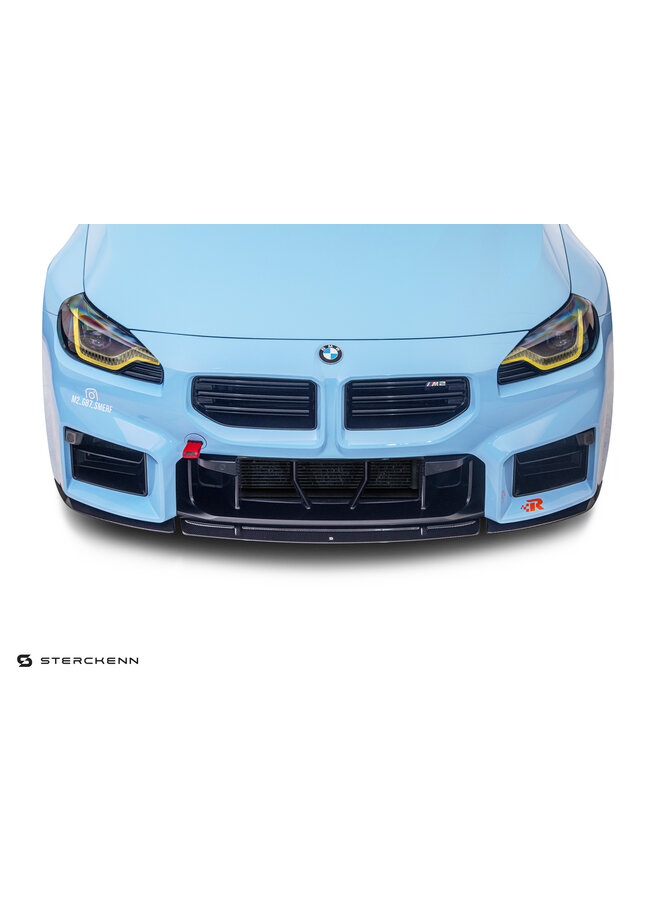 Este es un divisor de labio delantero sterckenn de carbono BMW G87 M2