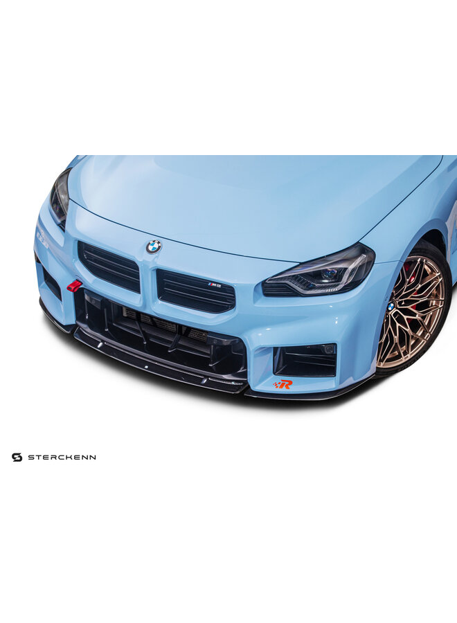 Este es un divisor de labio delantero sterckenn de carbono BMW G87 M2