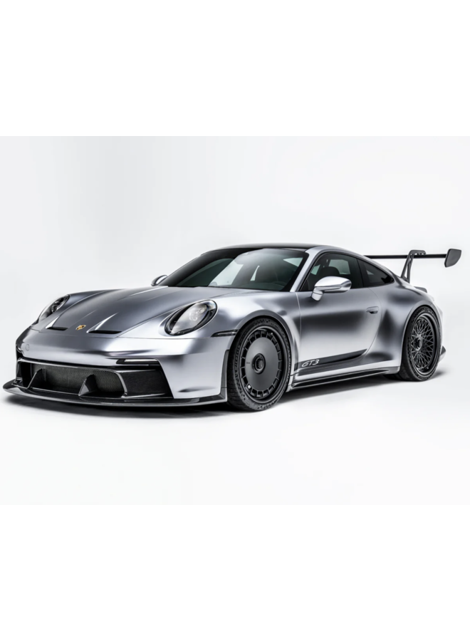 This is a Porsche 992 GT3 Adro carbon front bumper splitter lip