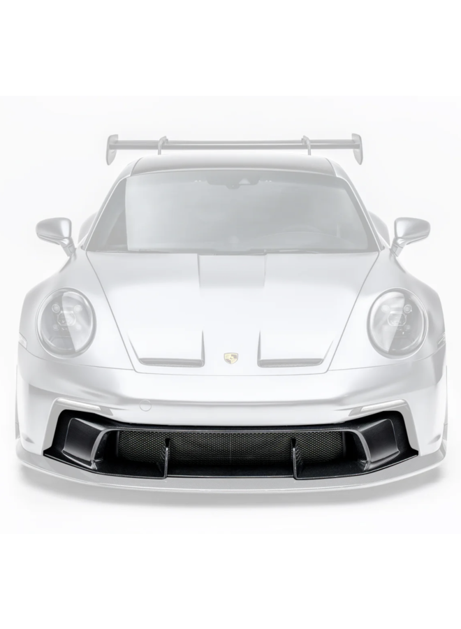 Si tratta di una presa d'aria del paraurti anteriore in carbonio della Porsche 992 GT3 Adro