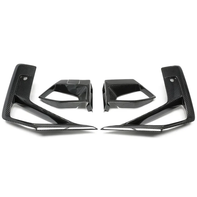 BMW F97 X3M F98 X4M LCI Carbono amortecedor dianteiro entrada de ar tampa de mordida