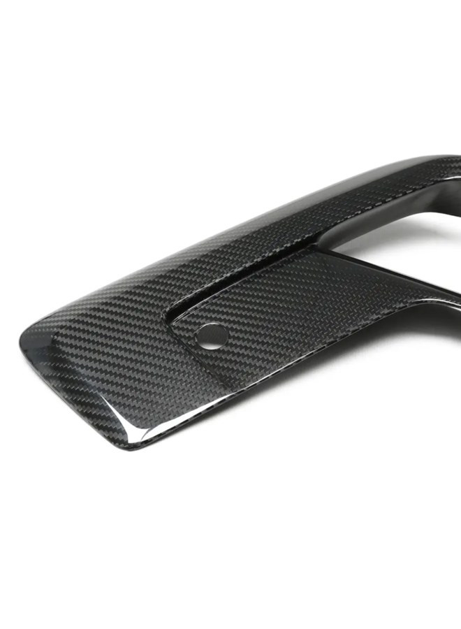 This is a set of BMW F97 X3M F98 X4M LCI Carbon Front Bumper Air Intake Hood Cover