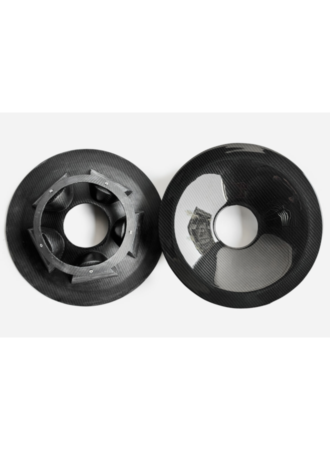 Si tratta di un set di coperture per cerchi con dischi aerodinamici in carbonio per Porsche 911 991.1 e 991.2 GT3RS