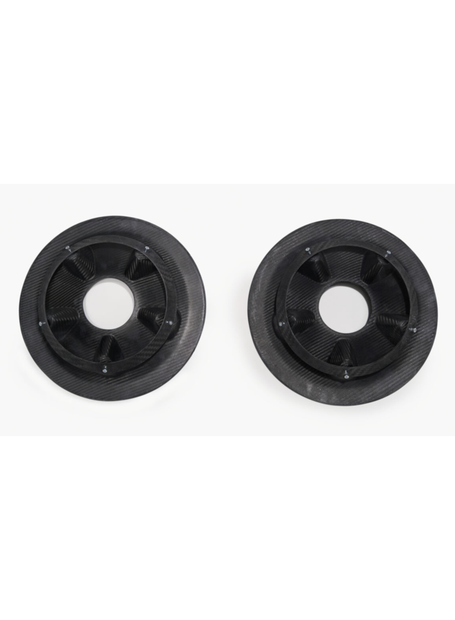 Si tratta di un set di coperture per cerchi con dischi aerodinamici in carbonio per Porsche 911 991.1 e 991.2 GT3RS