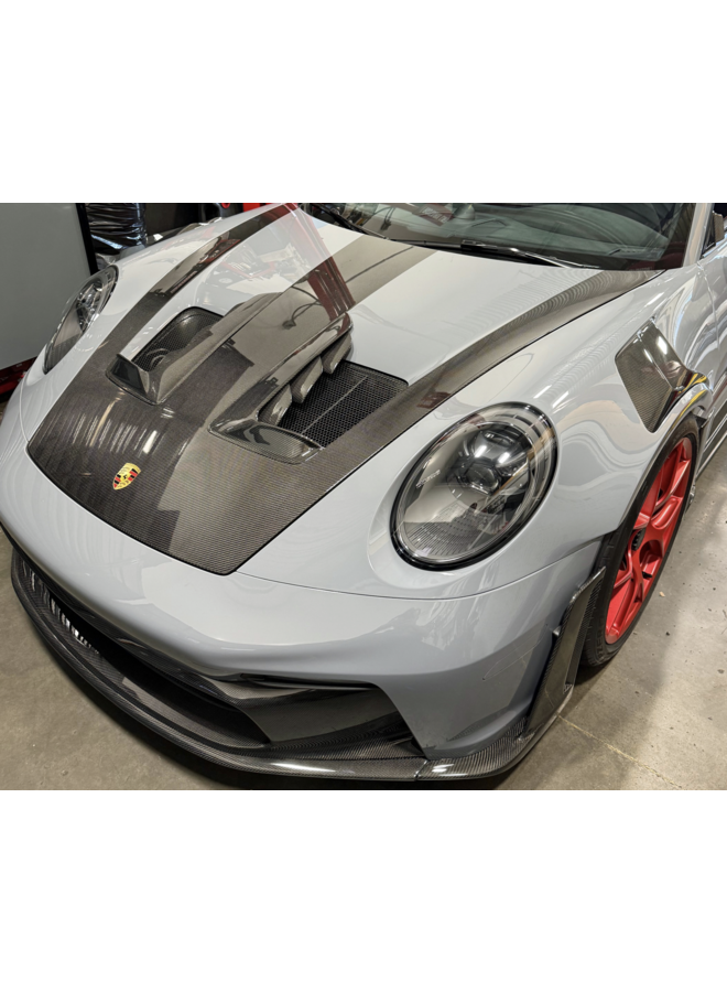 Entradas de ar em fibra de carbono para o capô do Porsche 911 992 GT3RS