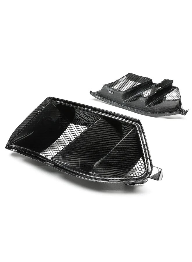 This is a set of BMW G80 G81 M3 / G82 G83 M4 carbon double slot front bumper air intake