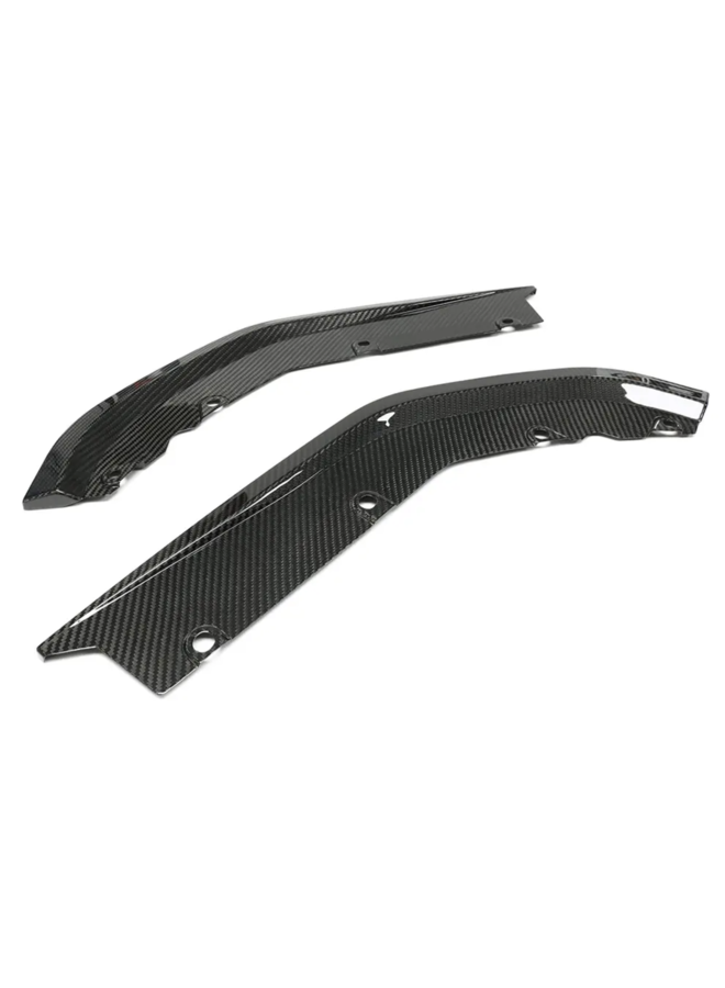 This is a set of BMW G80 G81 M3 Carbon rear bumper splitter