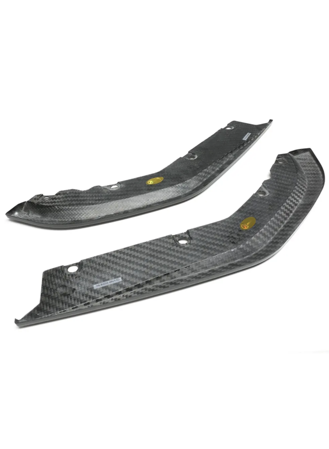 This is a set of BMW G80 G81 M3 Carbon rear bumper splitter