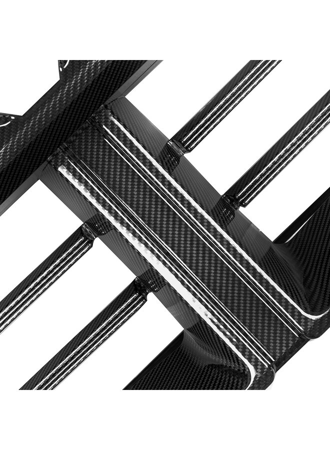 This is a BMW G90 G99 M5 Carbon front bumper air scoop intake duct