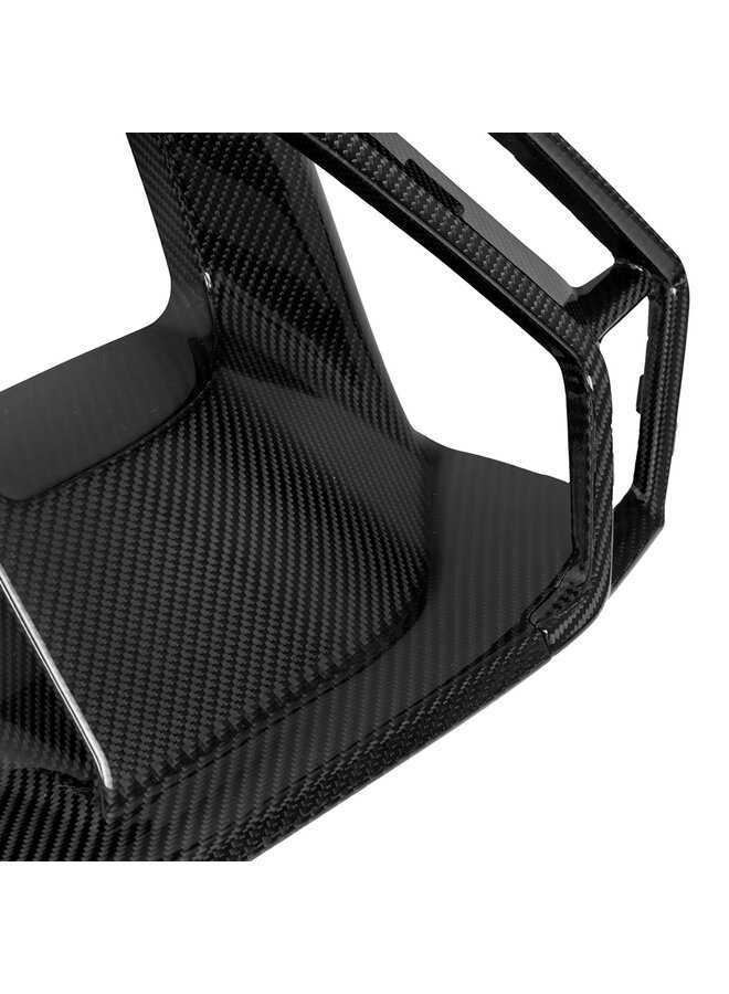 This is a BMW G90 G99 M5 Carbon front bumper air scoop intake duct