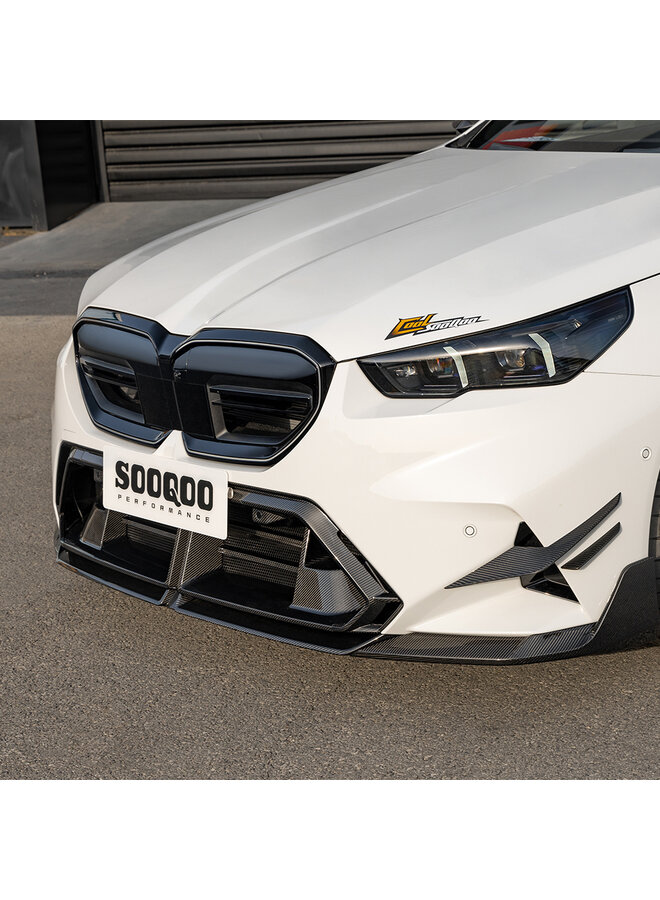 This is a BMW G90 G99 M5 Carbon front bumper air scoop intake duct