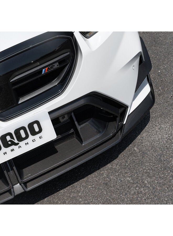 This is a BMW G90 G99 M5 Carbon front bumper air scoop intake duct