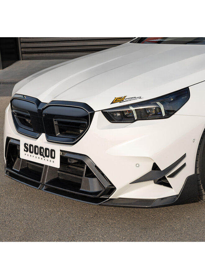 This is a BMW G90 G99 M5 SQ Carbon front lip splitter V1 & V2