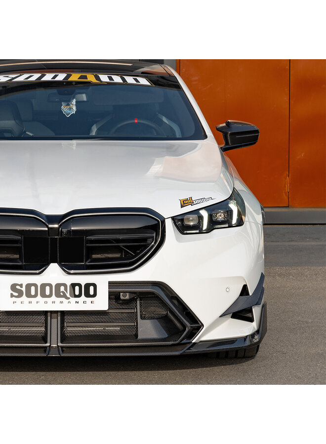 This is a BMW G90 G99 M5 SQ Carbon front lip splitter V1 & V2