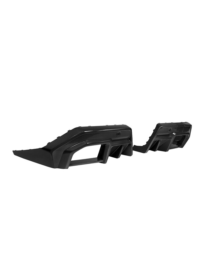 Esto se refiere al conjunto de difusores de carbono BMW G90 G99 M5 SQ V1 y V2.
