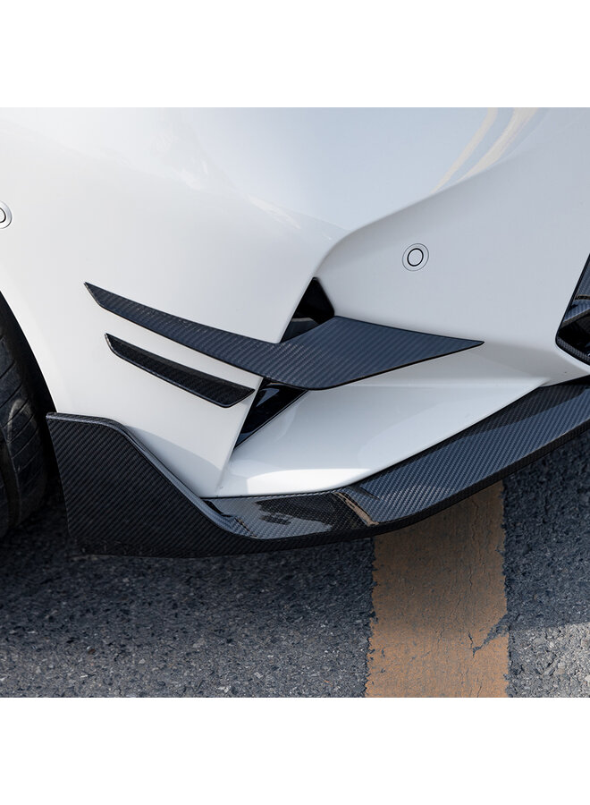 Il s'agit d'un ensemble de pare-chocs avant canards en carbone BMW G90 G99 M5 SQ