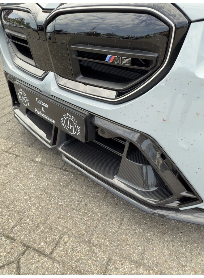 This is a BMW G90 G99 M5 Carbon front bumper air scoop intake duct