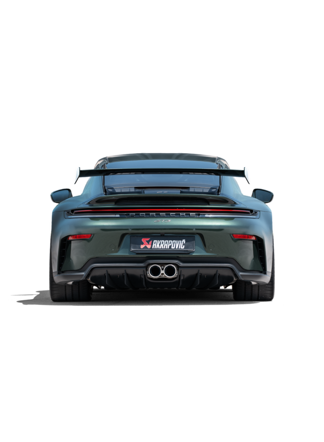Es handelt sich um einen Porsche 992 . 2 GT3 & GT3 Touring Akrapovic Auspuff