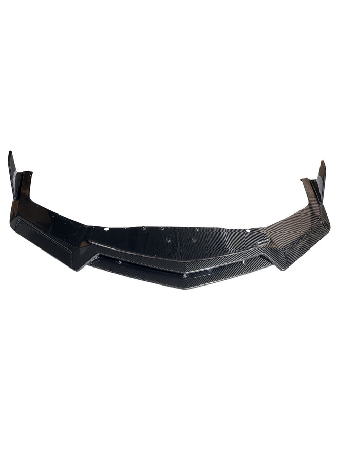 Este é um divisor de lábio dianteiro de fibra de carbono da Lamborghini Revuelto
