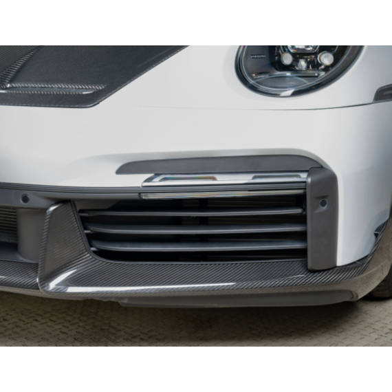 Divisor de labio delantero de carbono Porsche 911 992 Turbo S Parachoques de diseño deportivo
