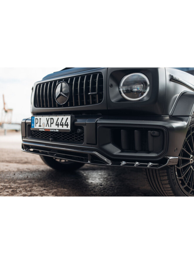 Es handelt sich um einen Mercedes G63 W465 Carbon Frontlippe Splitter NP2
