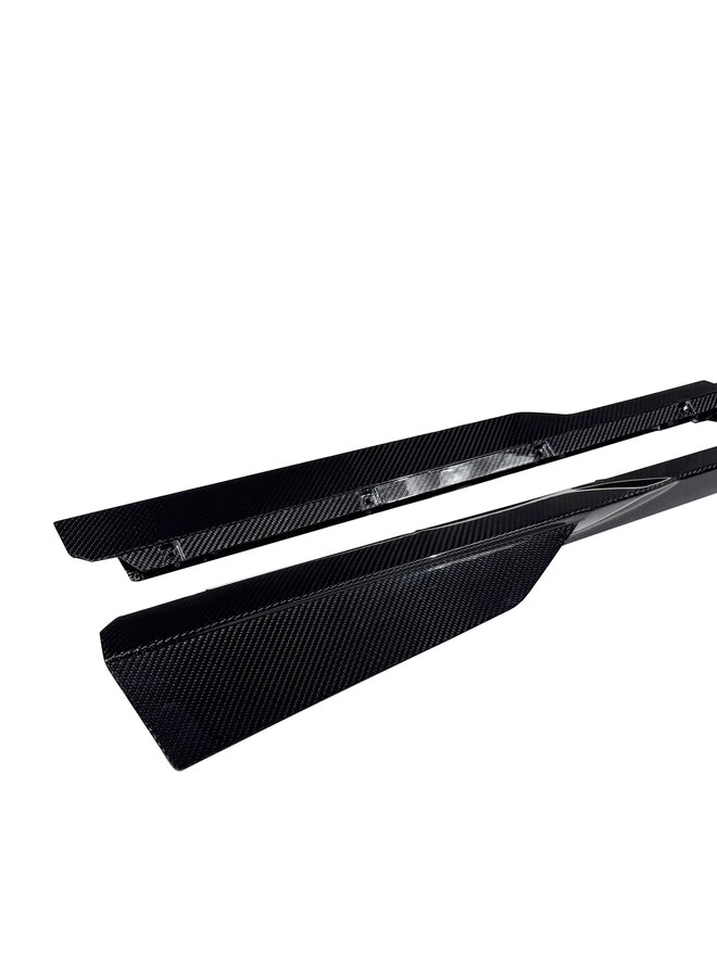 This is a Lamborghini Revuelto carbon side skirt set