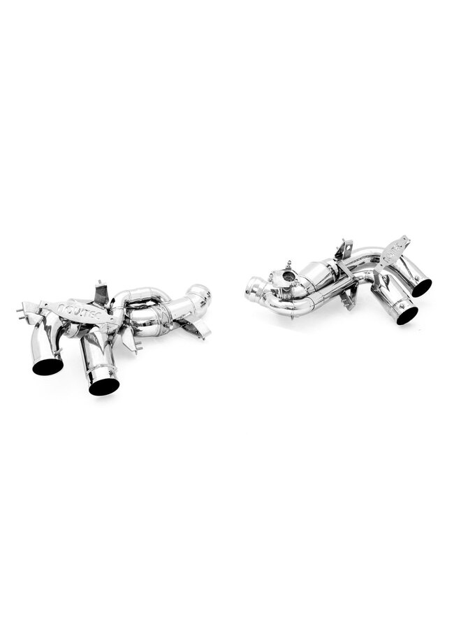 This is a Ferrari 12 Cilindri Novitec racing exhaust muffler