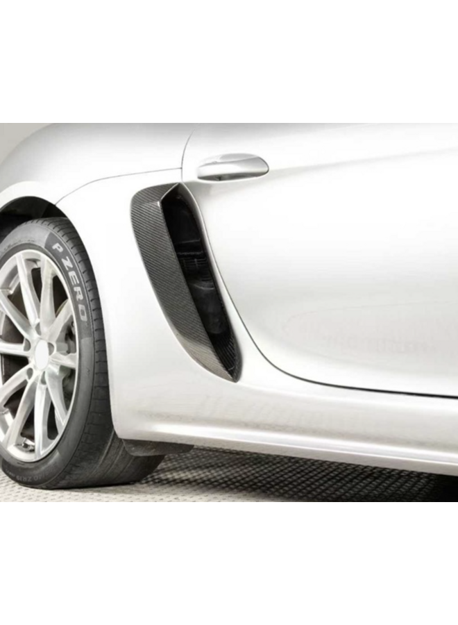 Dies ist ein seitlicher Lufteinlass aus Kohlefaser für den Porsche 718 Cayman / Boxster