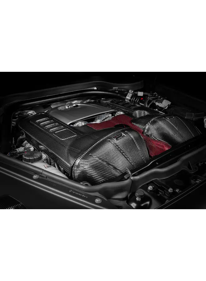 Cela concerne un système d'admission d'air à filtre à carbone Eventuri pour Mercedes G63 W465