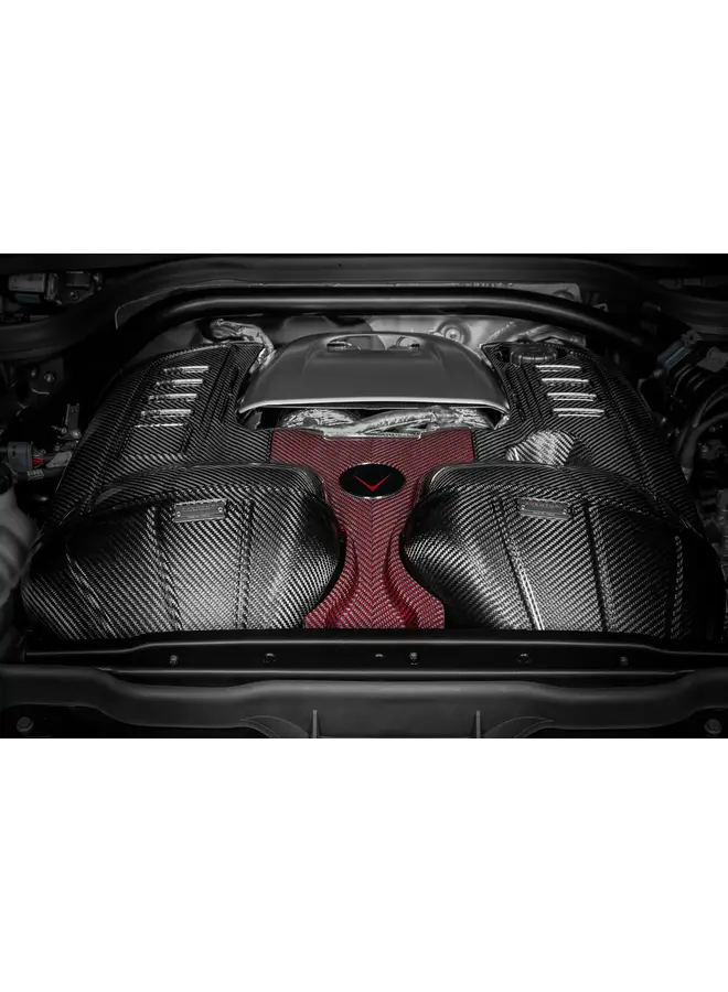 Cela concerne un système d'admission d'air à filtre à carbone Eventuri pour Mercedes G63 W465