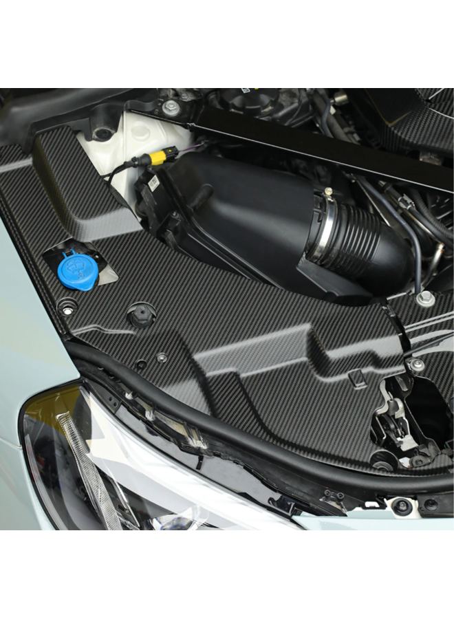 Este es un conjunto de paneles de cubierta de faros de fibra de carbono BMW G87 M2