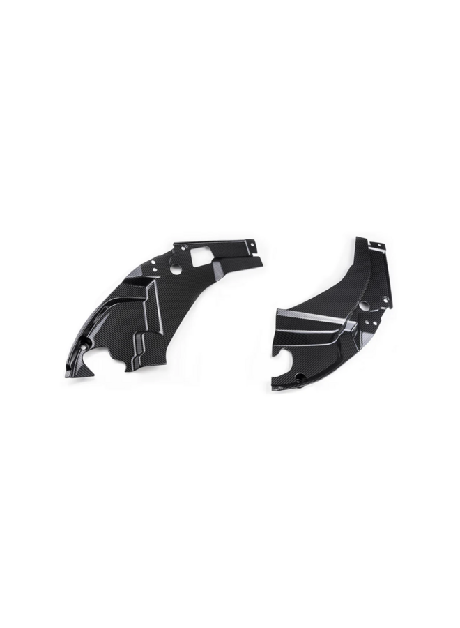 Este é um conjunto de painéis de cobertura de farol em fibra de carbono para BMW G87 M2.