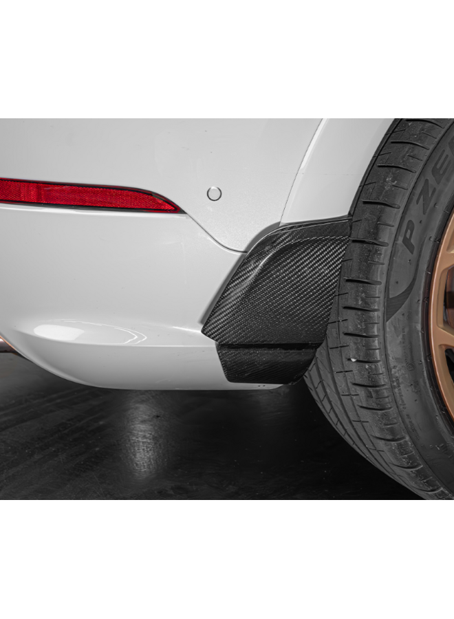 Questo è un set di diffusori splitter per paraurti posteriore in carbonio per Porsche Cayenne 2024+