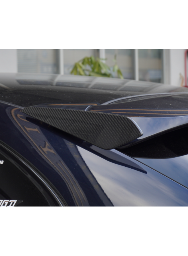 Porsche Cayenne Coupe Turbo GT Style carbon dak spoiler end plates