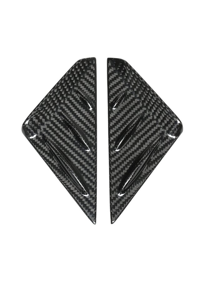 Questo è un set di deflettori antivento in carbonio per Porsche 992 911