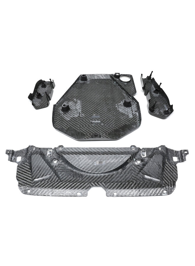This is a BMW G90 G99 M5 Carbon engine cover panels set