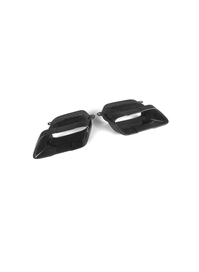 This concerns a set of BMW X5 G05 carbon exhaust tips.
