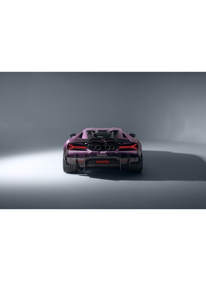 Cela concerne un aileron de spoiler Novitec en carbone pour Lamborghini Revuelto.