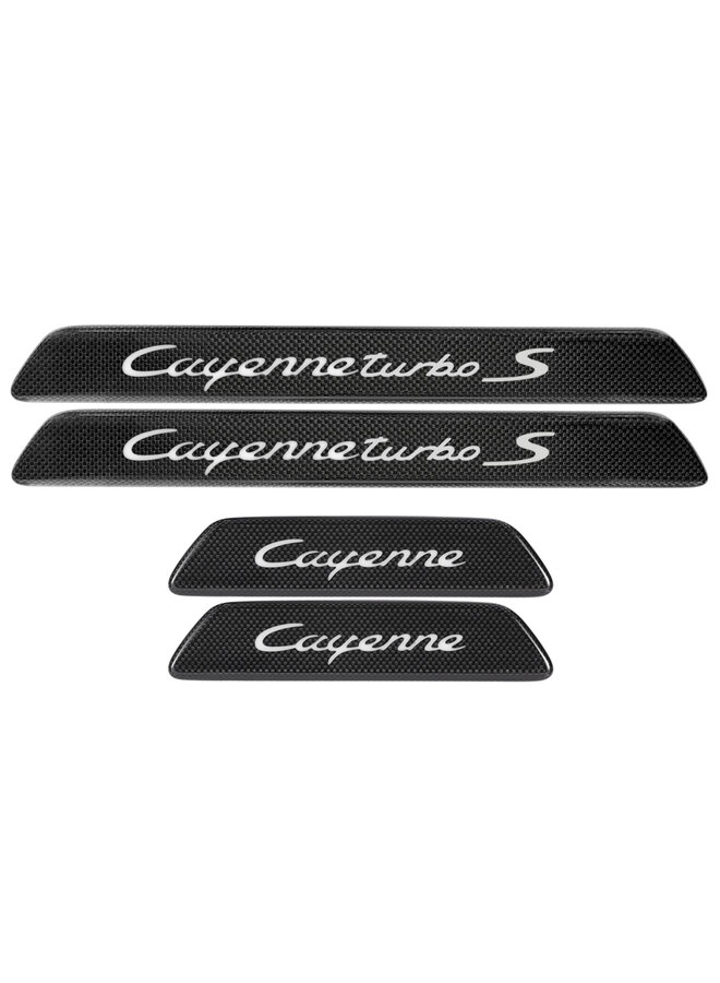 This concerns a Porsche Cayenne / Cayenne coupe carbon door sill trim set.