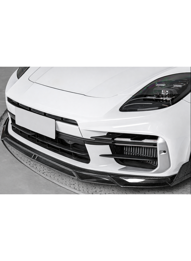 Cela concerne un splitter de lèvre avant en carbone pour Porsche Panamera 976 Turbo S.