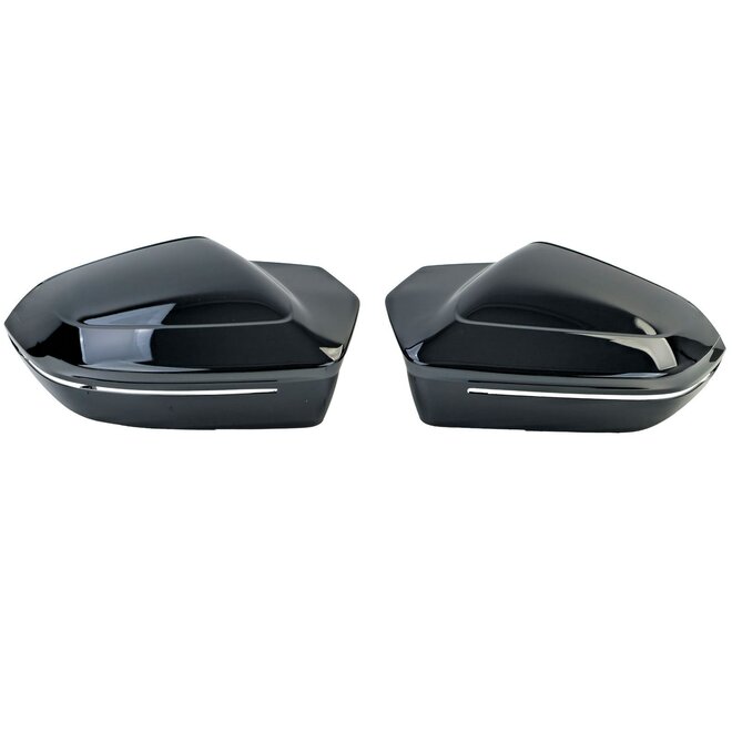 Juego de cubiertas de espejos retrovisores en negro brillante estilo MPE para BMW Serie 5 G60 y G61