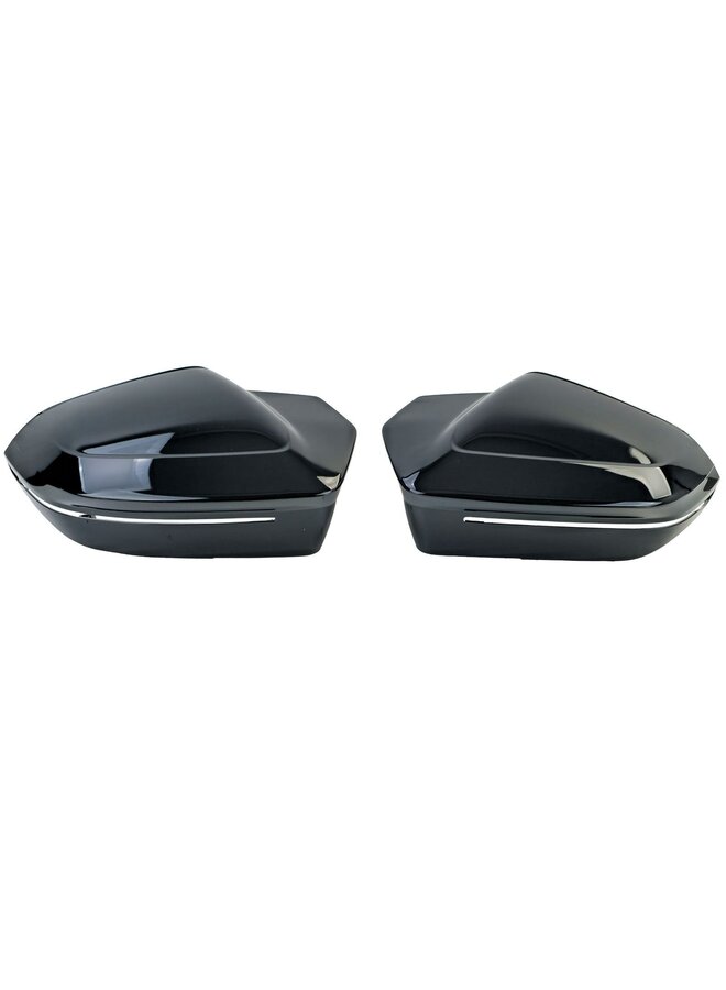 BMW G60 G61 5 Serie MPE Style glans zwarte spiegelkappen set
