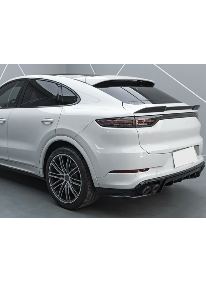 This concerns a Porsche Cayenne Coupe TK carbon trunk spoiler lip.