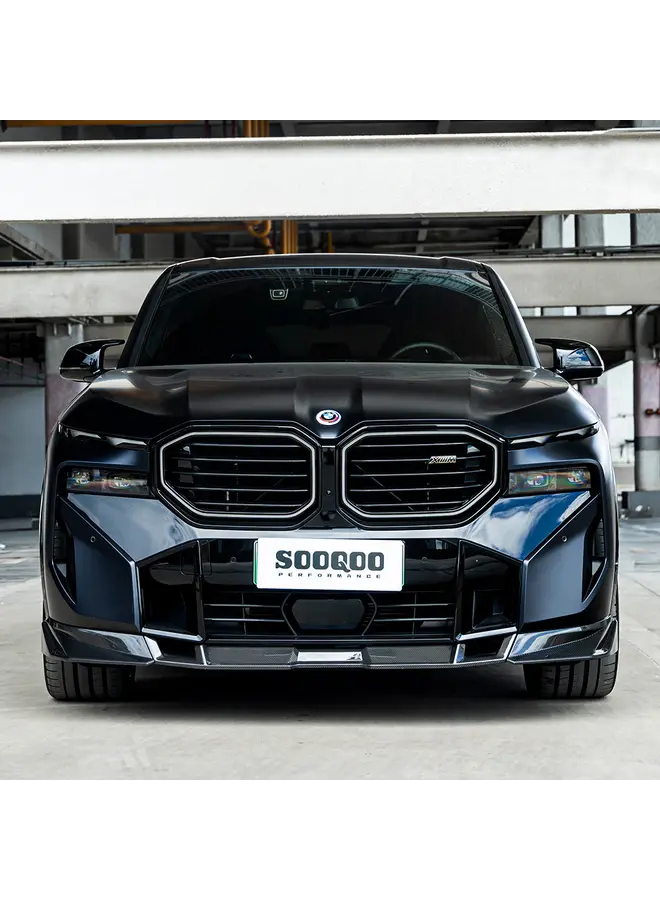 This concerns a BMW XM G09 Carbon Front Lip Splitter Set – High-Gloss Carbon Fiber