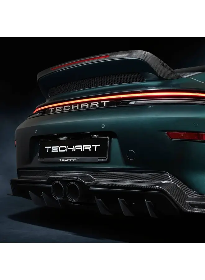 Conjunto de difusor traseiro em fibra de carbono TECHART para Porsche 911 992.2 GT3
