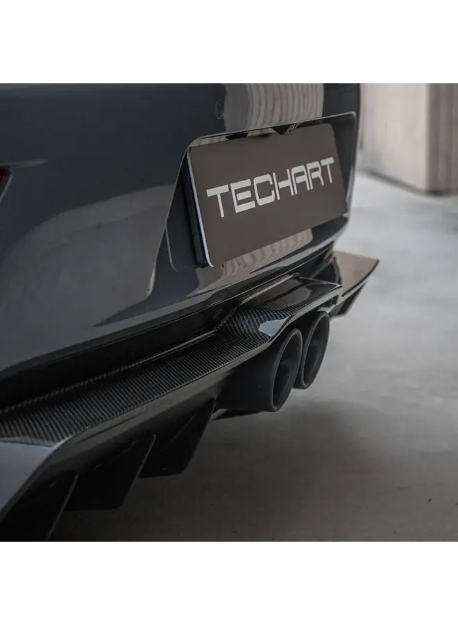 Conjunto de difusor traseiro em fibra de carbono TECHART para Porsche 911 992.2 GT3