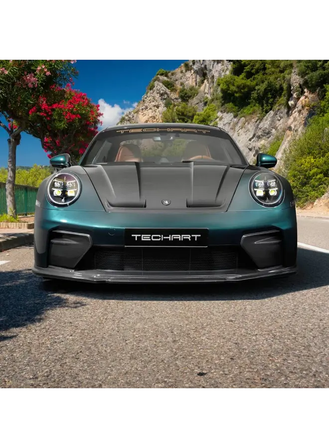Para-choque dianteiro com entrada de ar em fibra de carbono TECHART para Porsche 911 992.2 GT3 e GT3 Touring