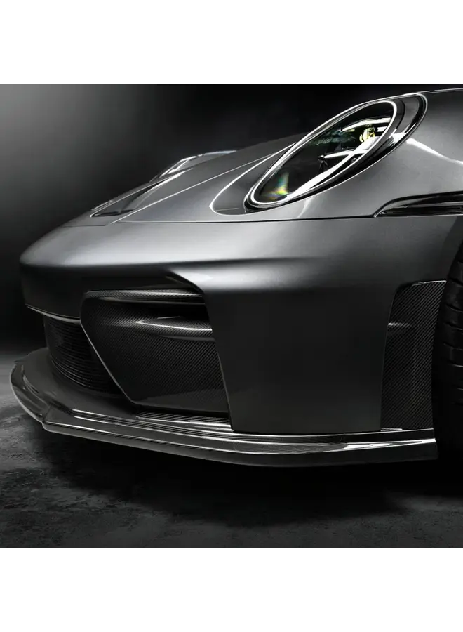 Para-choque dianteiro com entrada de ar em fibra de carbono TECHART para Porsche 911 992.2 GT3 e GT3 Touring
