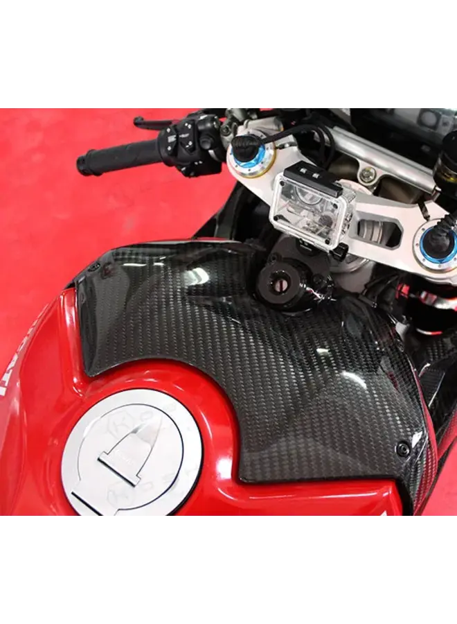 Cache supérieur de réservoir en carbone pour Ducati Panigale V4 S